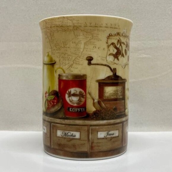 Masterpiece Collection Coffee Mug Ceramic Java Robusta Mocha Cup Vintage Look - Picture 2 of 12